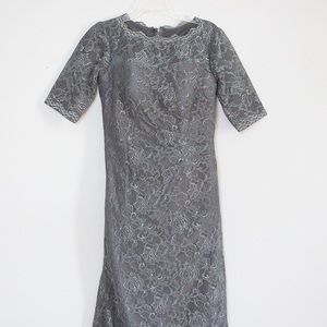 Gray mother of bride dress